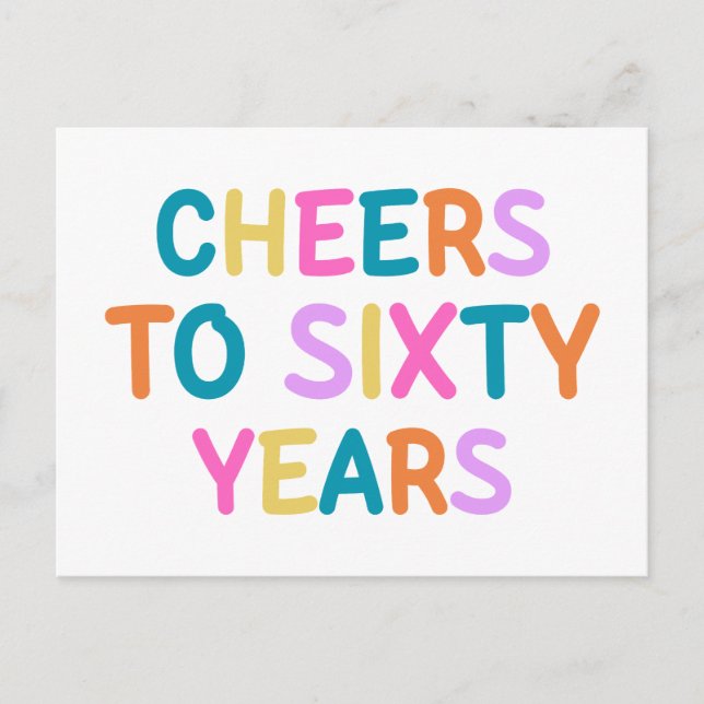 Postal Cumpleaños nº 60 (Anverso)