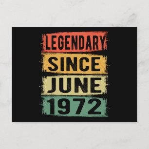 Postal Cumpleaños nacido en junio de 1972