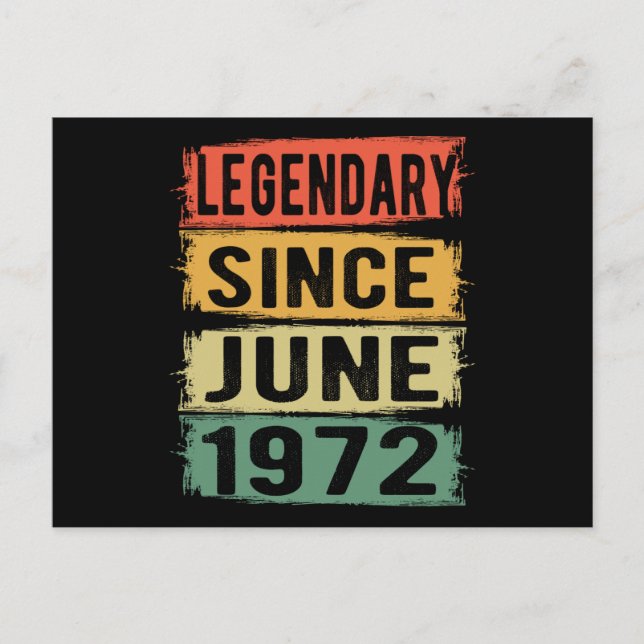 Postal Cumpleaños nacido en junio de 1972 (Anverso)