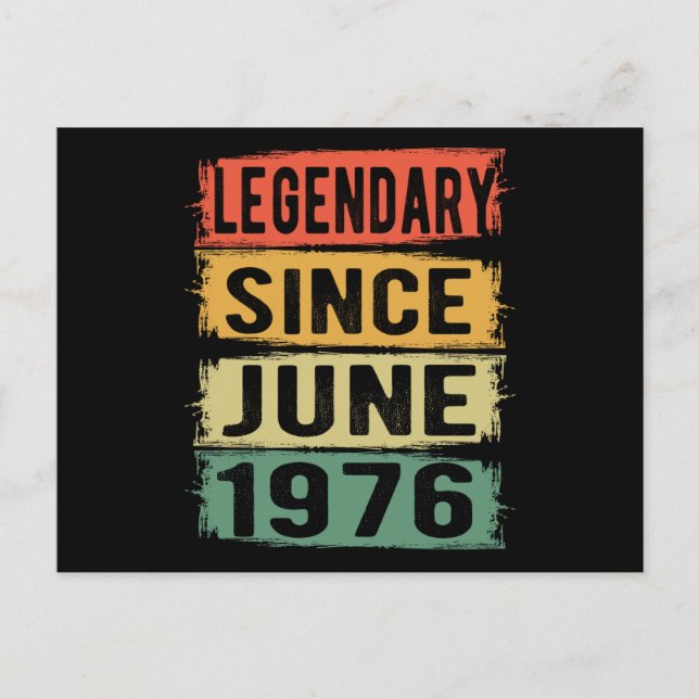 Postal Cumpleaños nacido en junio de 1976 (Anverso)