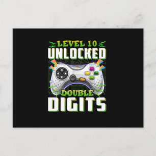 Postal Cumpleaños número 10 para niños doble dígito video