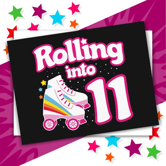 Postal Cumpleaños número 11 Patinaje sobre ruedas 11 años (Subido por el creador)