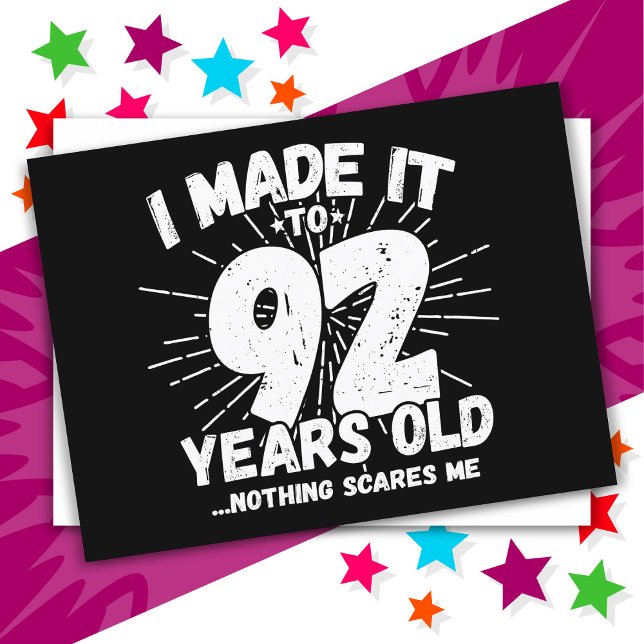 Postal Cumpleaños número 92 divertido meme sarcástico Cum (Subido por el creador)