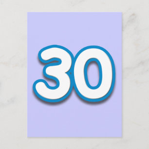 Postal Cumpleaños o Aniversario de 30 años - Añadir texto