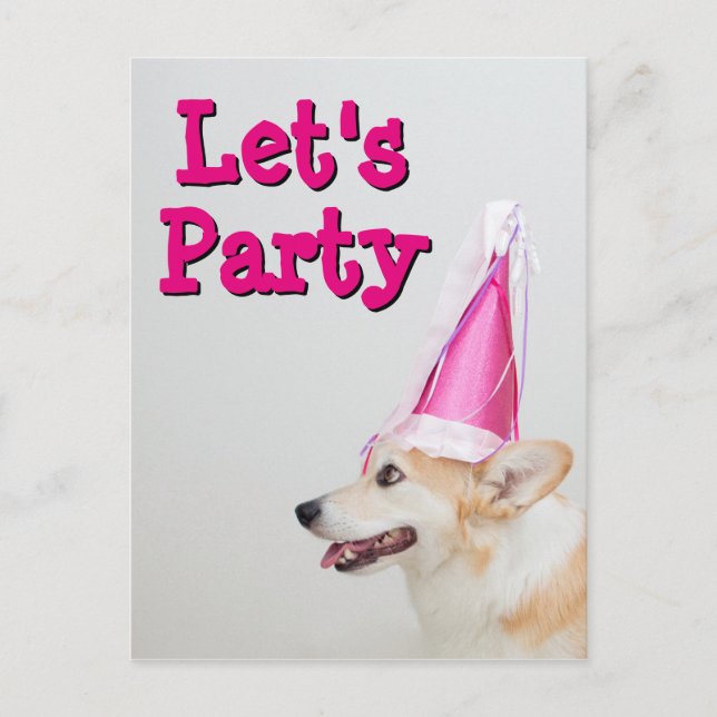 Postal Cumpleaños Pembroke Welsh Corgi Dog (Anverso)