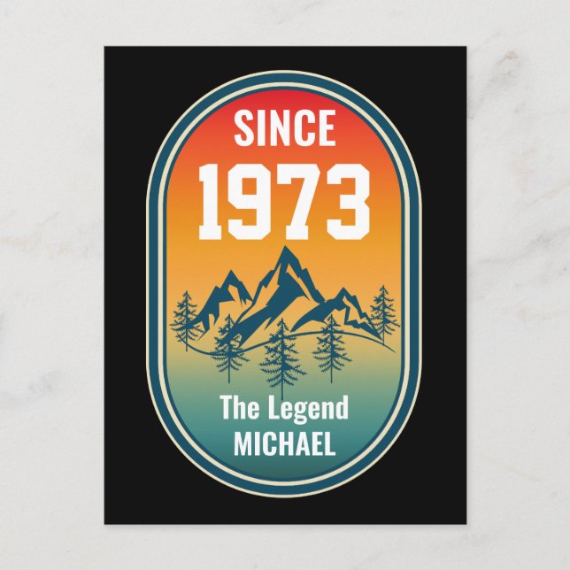 Postal Cumpleaños personalizado Vintage La Leyenda Estilo (Anverso)