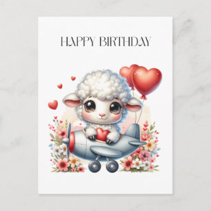Postal Cumpleaños Piloto Oveja