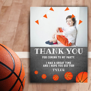 Postal Cumpleaños Pizarra Baloncesto Foto Agradecimiento 