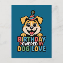Cumpleaños Potenciado por el Amor de Perro Diseño