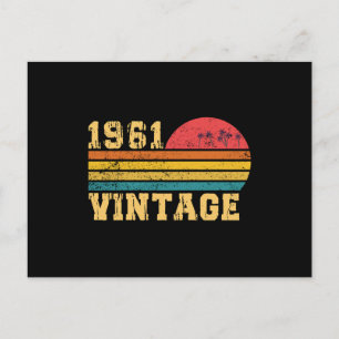 Postal Cumpleaños Retro Vintage Atardecer 1961