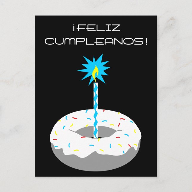 Postal cumpleanos rosquilla (Anverso)
