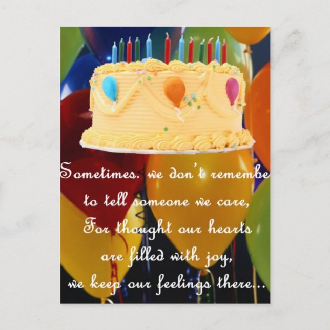 Postal Cumpleaños tardío (Anverso)