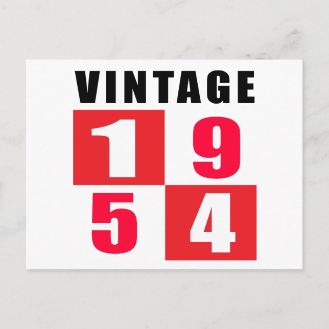 Postal Cumpleaños Vintage 1954 (Anverso)