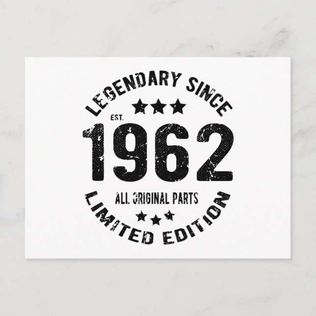 Postal Cumpleaños Vintage 1962 (Anverso)