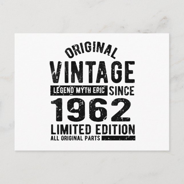 Postal Cumpleaños Vintage 1962 (Anverso)