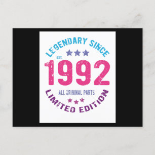 Postal Cumpleaños Vintage 1992