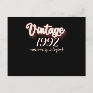 Postal Cumpleaños Vintage 1992