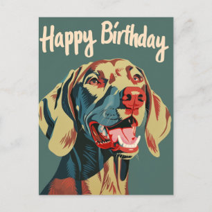 Postal Cumpleaños Weimaraner