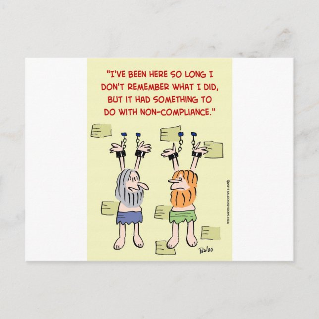 Postal cumplimiento de los requisitos de los presos colga (Anverso)