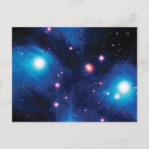 Postal Cúmulo estelar Pléyades Messier 45 Foto espacial d
