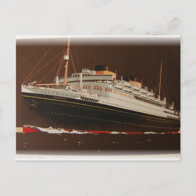 Postal Cunard alinea los años 30 (Anverso)