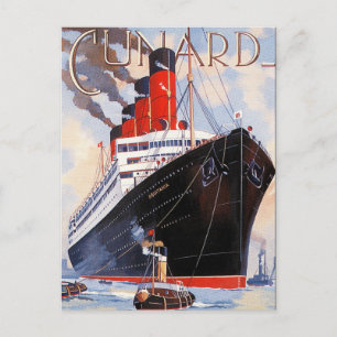 POSTAL CUNARD OCEAN LINER AQUITANIA