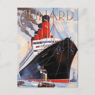 POSTAL CUNARD OCEAN LINER AQUITANIA
