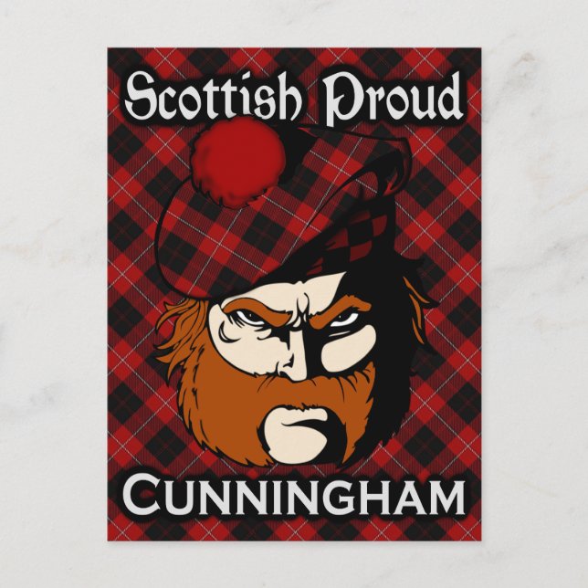Postal Cunningham Tartan Postcard (Anverso)