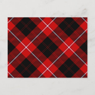 Postal Cunningham Tartan Red Black Plaid