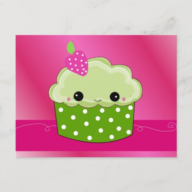 Postal Cupcake de Cara Dulce (Anverso)