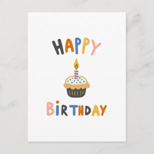 Postal Cupcake de Feliz Cumpleaños