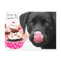 Cupcake de Labrador Negro - Cumpleaños de Perro -