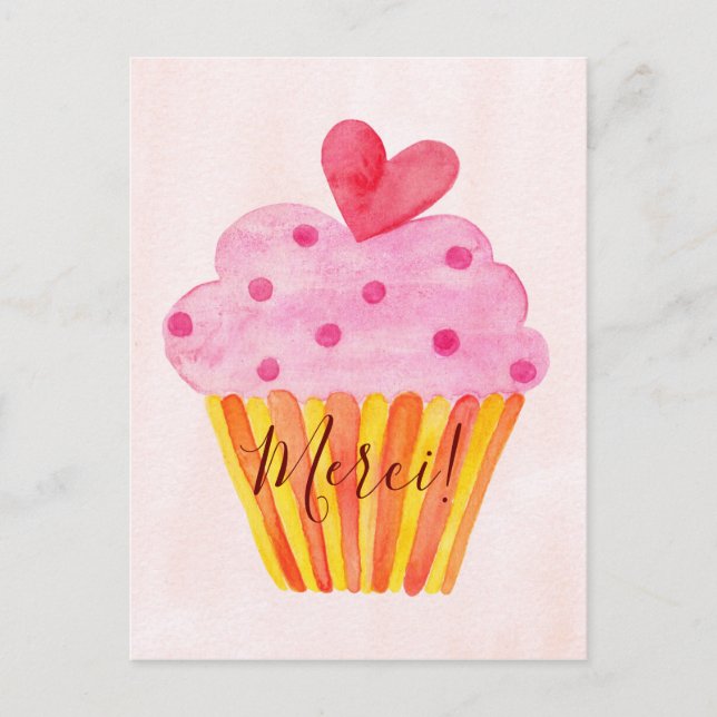 Postal Cupcake gracias a Postcard - Gracias (Anverso)