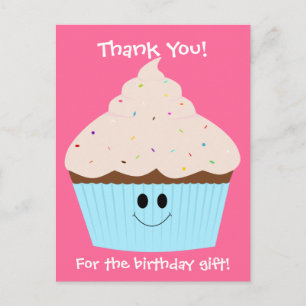Postal Cupcake Gracias Postcard