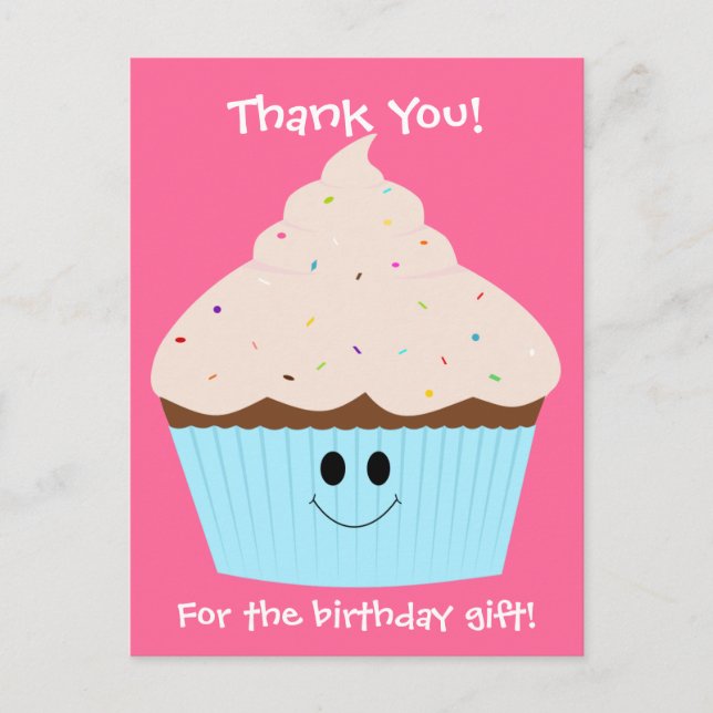 Postal Cupcake Gracias Postcard (Anverso)