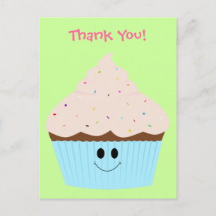 Postal Cupcake Gracias Postcard