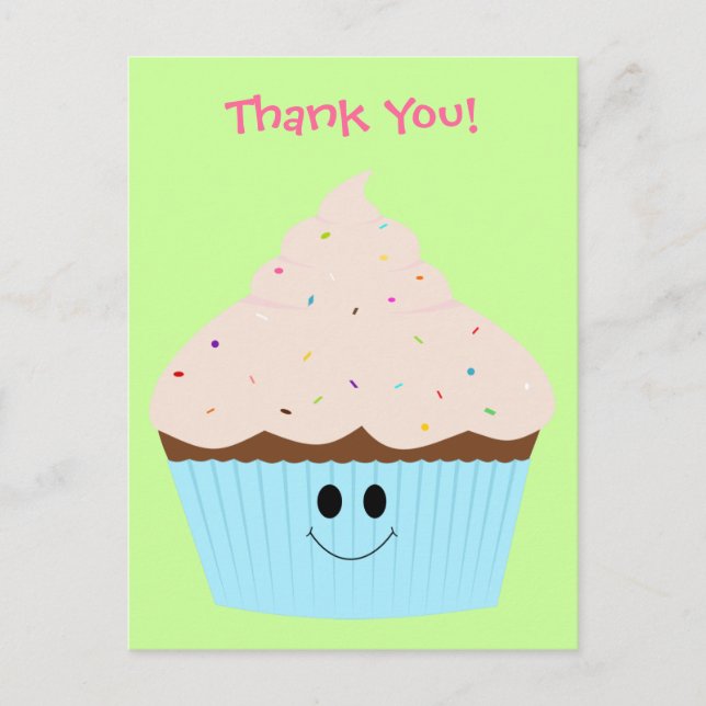 Postal Cupcake Gracias Postcard (Anverso)