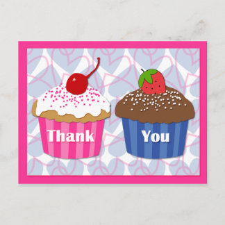 Postal Cupcake Gracias Postcard