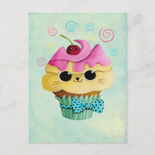 Postal Cupcake kitty (Anverso)