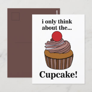 Postal Cupcake Solo Pienso En El Cupcake