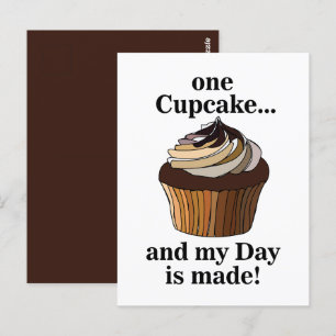 Postal Cupcake Y Mi Día Está Hecho Cupcake