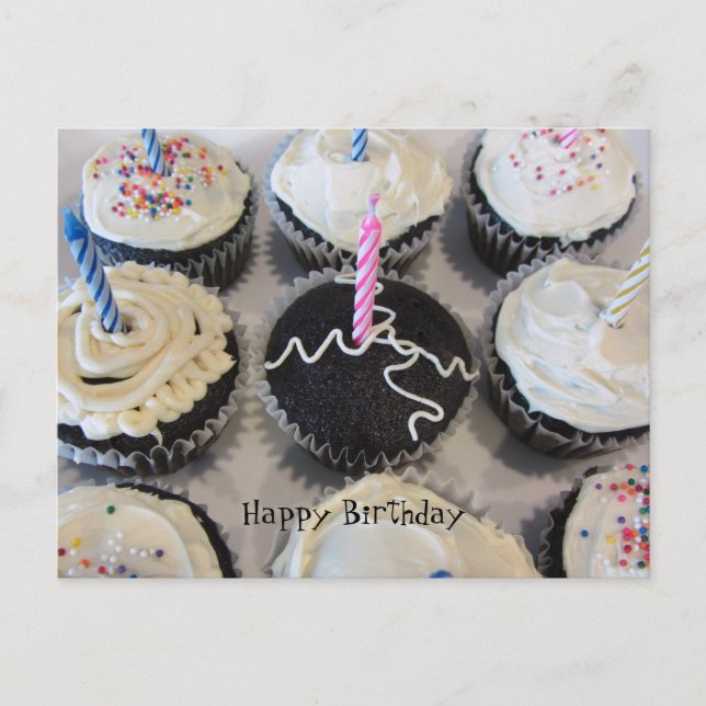 Postal Cupcakes de cumpleaños (Anverso)