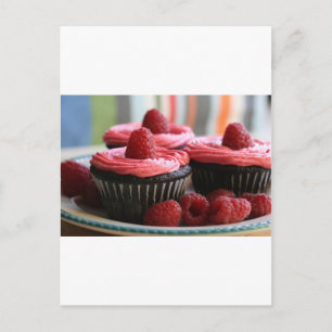 Postal Cupcakes de frambuesa