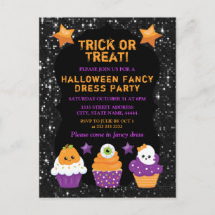 Postal Cupcakes de Halloween de Ojo de Fantasma de Calaba