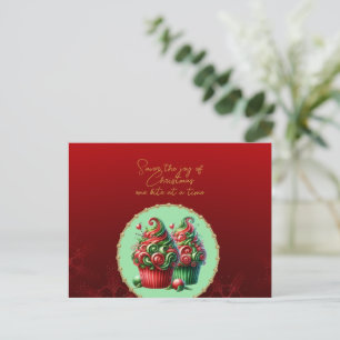 Postal Cupcakes de Navidad Sabor a la Alegría