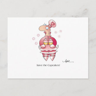 Postal CUPCAKES Postcard by April McCallum