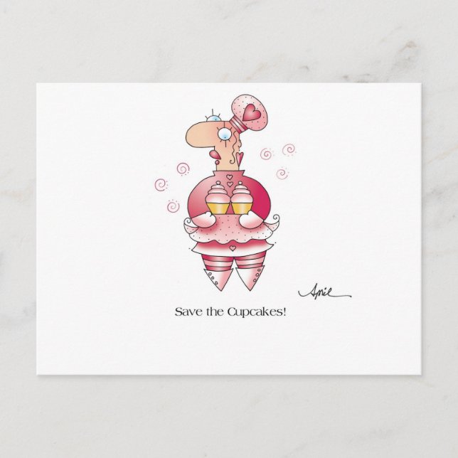 Postal CUPCAKES Postcard by April McCallum (Anverso)