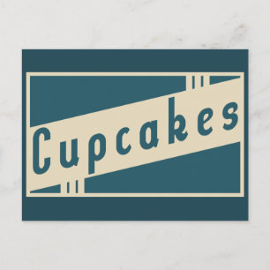 Postal cupcakes retro