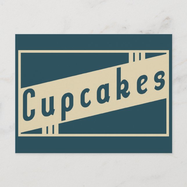 Postal cupcakes retro (Anverso)