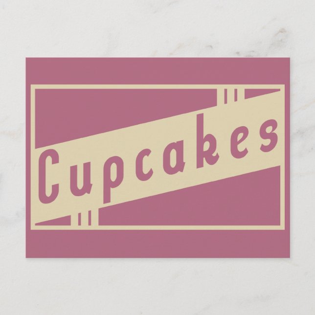 Postal cupcakes retro (Anverso)